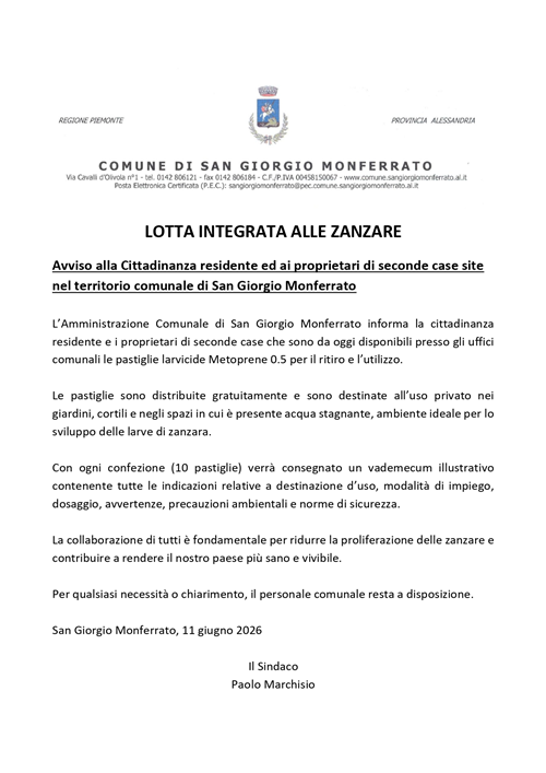 Lotta Integrata alle Zanzare