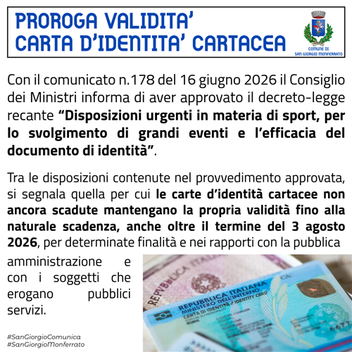 Avviso ai cittadini